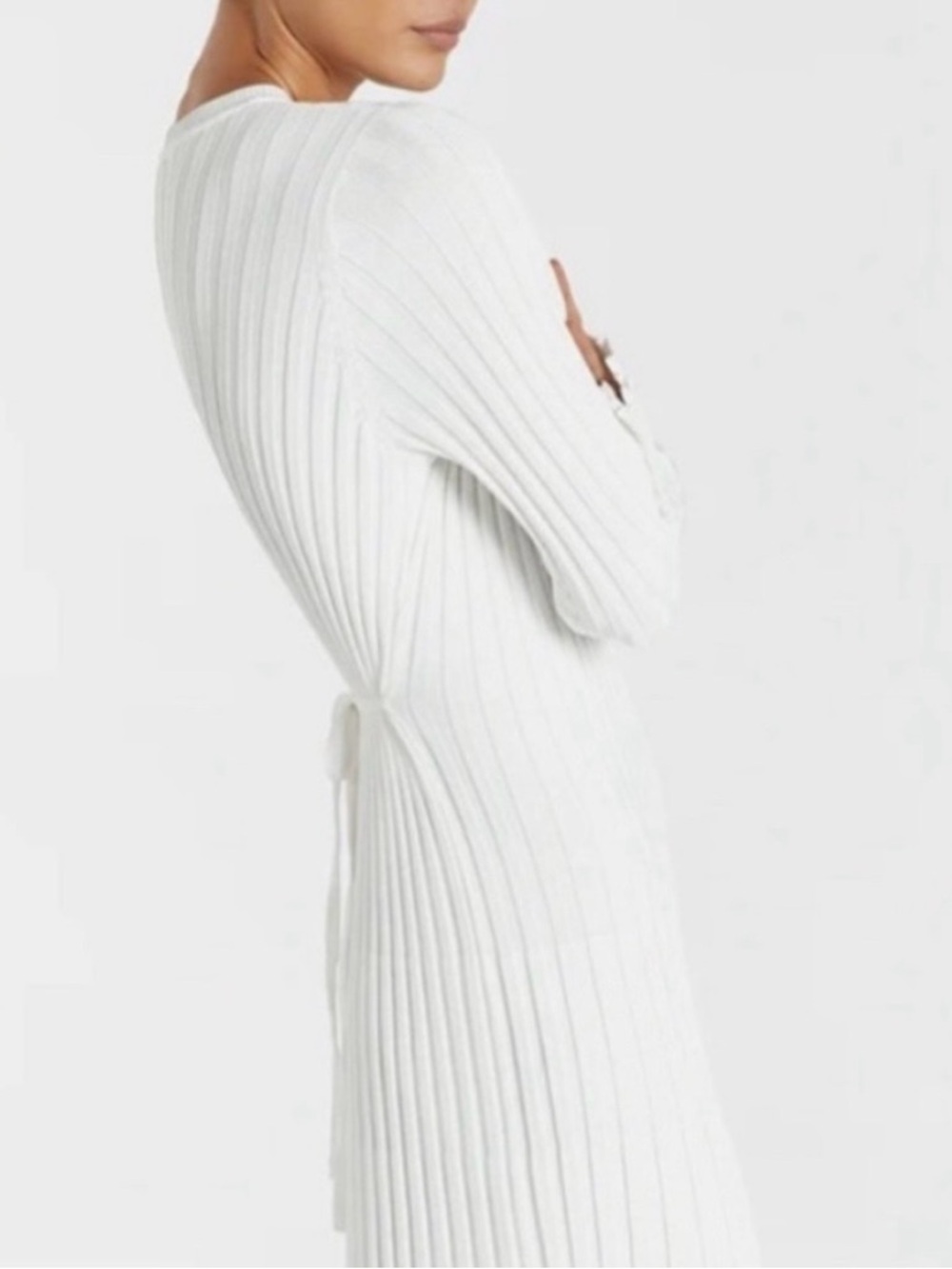 DISSH White Ribbed Maxi Dress